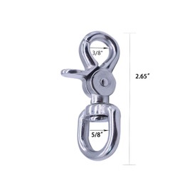 Lobster Clasp - 5PCS Trigger Snap Hooks Heavy Duty Quality 316 Steel, Strong and Durable Wide Applicability of The Swivel Clasp, Perfect for Bag Straps, Pet Leashes (5)