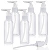 5 Pack Travel Bottles Pump Bottles Dispenser 3.4oz/100ml Plastic Lotion