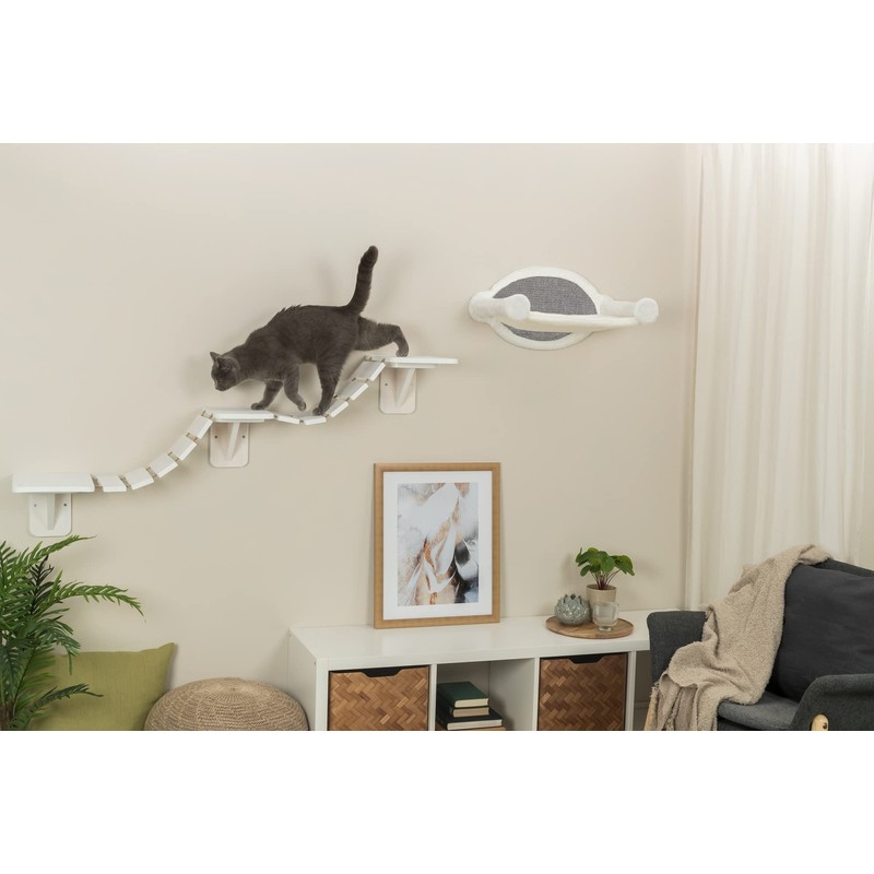 TRIXIE Wall Mount Cat Furniture - Elevated Cat Shelves and
