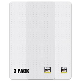 Kuyal Office Chair Mat for Carpet, Set of 2, 32x55 Clear Heavy Duty Computer Chair Mat, Under Desk Protector Carpeted Floors Mat, Easy Chair Movement,Ship Flat