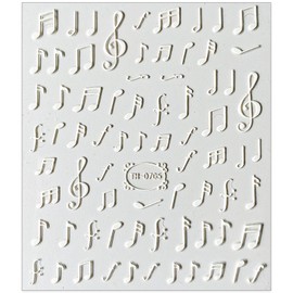 Music Notes Nail Stickers 3D Self-Adhesive Nail Decals Colorful Music Note Nail Art Supplies for Nail Designe with Musical Instrument Patterns Nail Tattoos for Women Girls 2 Sheets