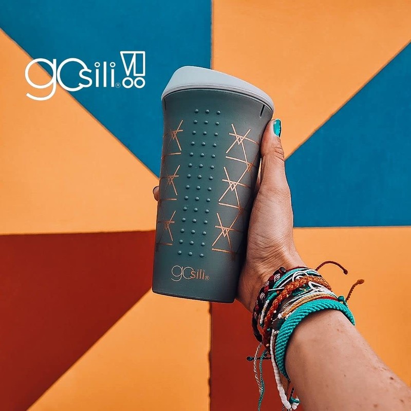 Gosili 16 Oz Coffee Cup with Lid and Printed Thermal