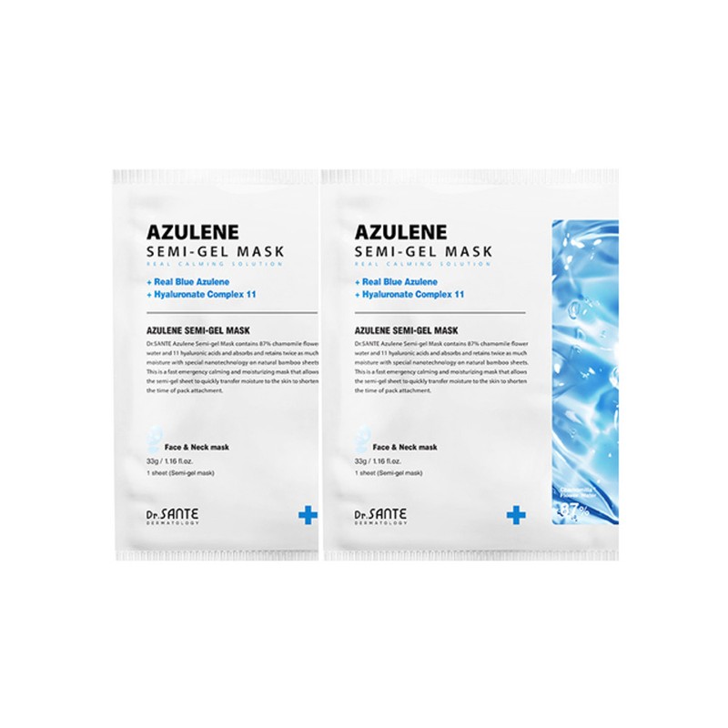 Sante Azulene Semigel Mask Pack 33g 1 box (10 sheets)