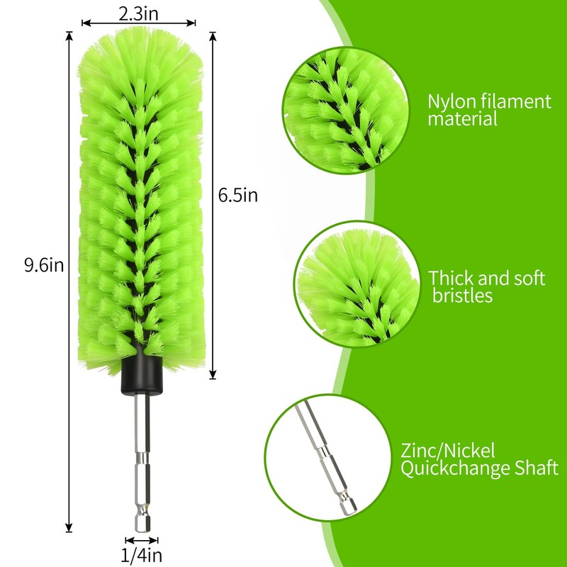 Drill Brush for Car Wheel and Bottle, Highly Dense and
