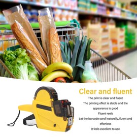 MX6602 Price Gun, 2 Line 10 Digits Price Sign Gun, Label Maker Pricing Gun, with Labels and Ink Roller, for Office Grocery Store Supermarket