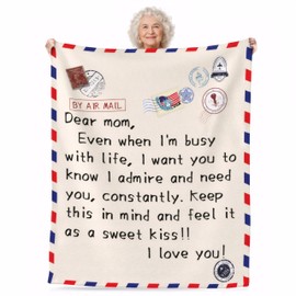 Happyniceday Gifts Blanket for Mom Mother, Birthday Gifts Blanket from Daughter Son, Mom Gifts 60"X 50"
