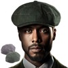 2 Pack Men Wool Blend 8 Panel Newsboy Cap Cabbie
