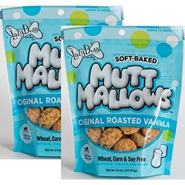 The Lazy Dog Cookie Co. Lazy Dog Mutt Mallows Soft Baked Dog Treats Original Roasted Vanilla 5 Oz - Safety Sealed 2 Pack