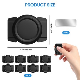 8 Pack Magnetic Holder Case, Hidden Security Protective Cover with Strong Magnet Mount for Metal Surface Car Laptop Bike Waterproof Anti-Loss Silicone Case Black