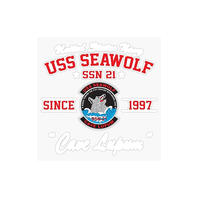 HOF Trading USS Seawolf Ssn-21 Vinyl Sticker Waterproof Decal Laptop