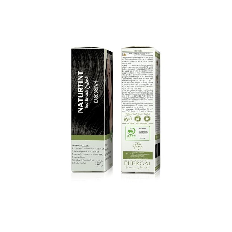 Tinte para cabello permanente sin amoníaco para retocar raíces Naturtint