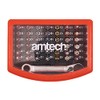 Amtech 49pc Colour-Coded Bit Set with Mini Ratchet Spanner, Pozi,