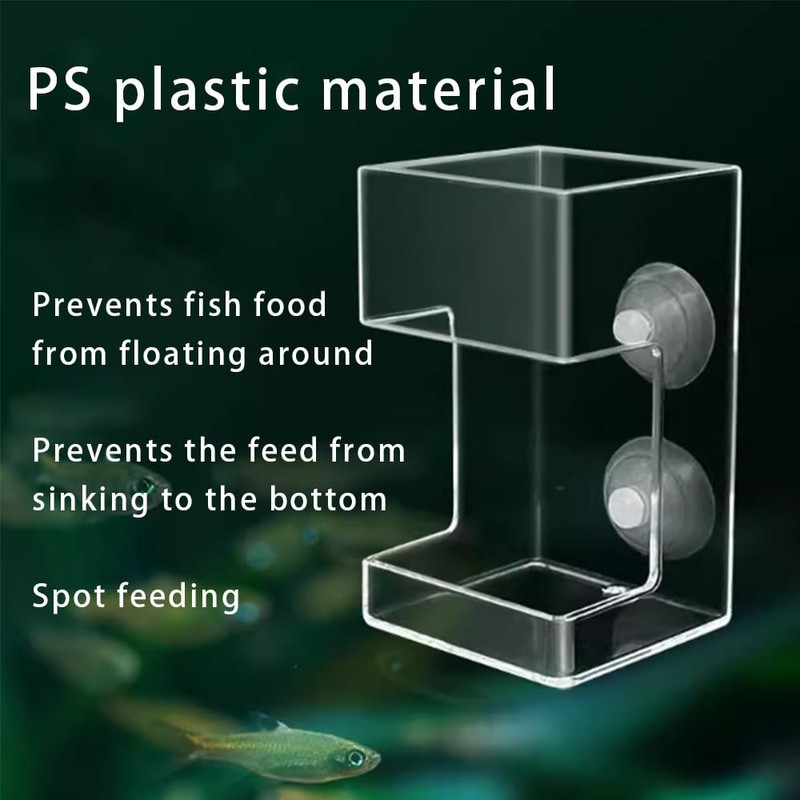 Dbeans Flourithing Fish Feeder Square-Shaped Automatic Fish Feeders Reduced Filter