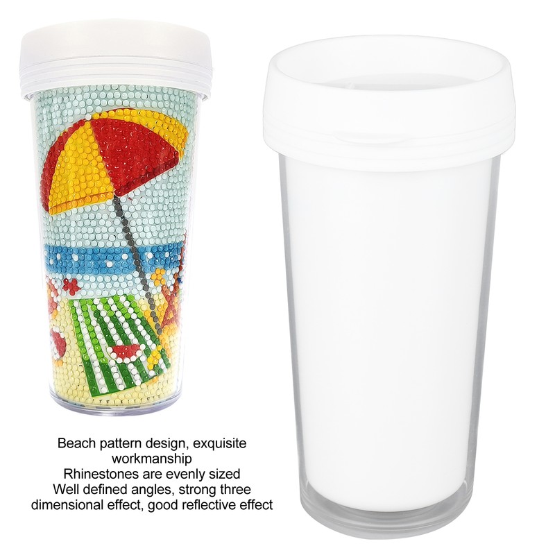 DIY Rhinestone Water Cup Handcraft Clear Symbols Exquisite Cartoon Water