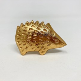 Bright Gold Animal Drawer Knobs - Dresser Cabinet (3. Hedgehog)