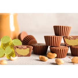 Fruidles Rich Peanut Butter Cups Milk Chocolate, Kosher Certified Dairy, Individually Wrapped Cups (5 Pounds (Bulk), Gold Foil)