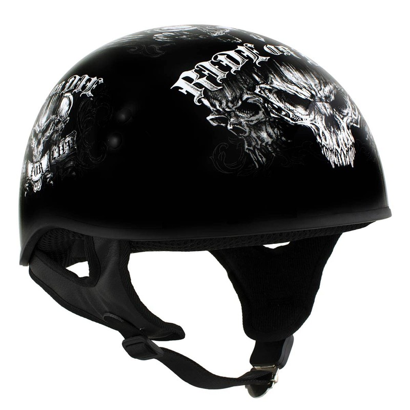 Milwaukee Leather Hot Leathers HLD1016 'Ride or Die' Gloss Black
