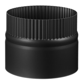 LEIFIDE 1 Pcs 6"x 4.72" Stove Collar Adapter Stove Adapter for 6" Diameter Black Single Wall Pipe