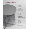 VASAGLE VASAGLE Side Table with Charging Station, Round End Table