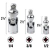 Bestgle 3pcs 1/4" 3/8" 1/2" Universal Joint Impact Socket Wrench