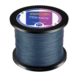 RIKIMARU Braided Fishing Line Abrasion Resistant Superline Zero Stretch&Low Memory Extra Thin Diameter Dark Gray 1094Yds,30LB