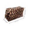 Healeved 4pcs Leopard Travel Cosmetic Bag Large Capacity Makeup Pouch