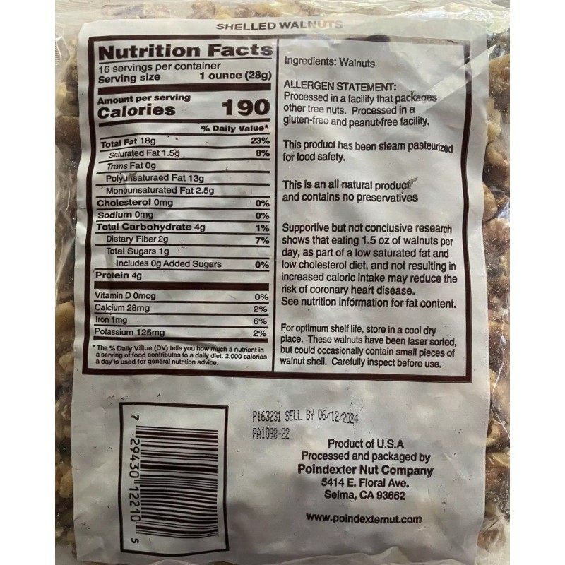 Poindexter Nut Company 4 x 1 lbs Super Fresh California