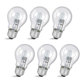 Kamrexi 6PCS 043168787963 78796 Halogen Light Bulbs, 43W 120V Light Bulb, A19 Bulb Types, E26 Screw Socket