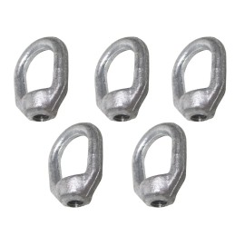 Unbranded 1/2" Lifting Eye Nut Drop Forged Galvanized Threaded Fastener - Pack of Five