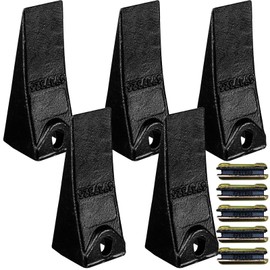 Hicarer 5 Sets 6737325 Bucket Teeth with Pins, Mini Excavator Accessories and Backhoe Skid Steer