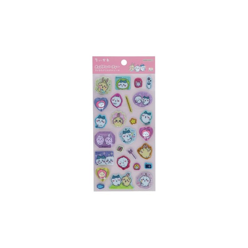 Sun-Star Stationery Chiikawa Goods Stickers Glitter Crystal Pop Deco Party