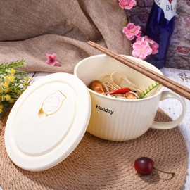 Swlthwen 27.7 Ounce Soup Bowl with Handles, 5.2 Inch Soup Mug with Handles, Wide Large Cereal Bowl for Oatmeal, Gumbo, Salad, Ceramic Soup Cup, Microwave & Oven Safe