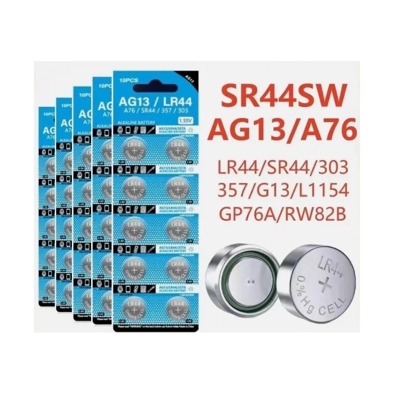 Unbranded 10-50Pcs AG13 LR44 A76 357 357A LR1154 SR1154 SR44