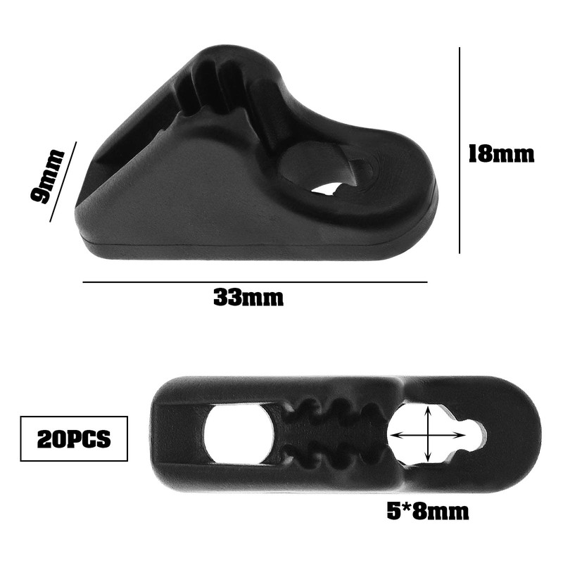 20Pcs Rope Tensioner Replacement Wind Rope Buckle Plastic Cord Adjuster
