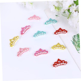 BESPORTBLE Soft Crown Pet Hair Clips Pack Pearl Headdress for Dogs Fashionable Hair Accessories for Daily Wear Events