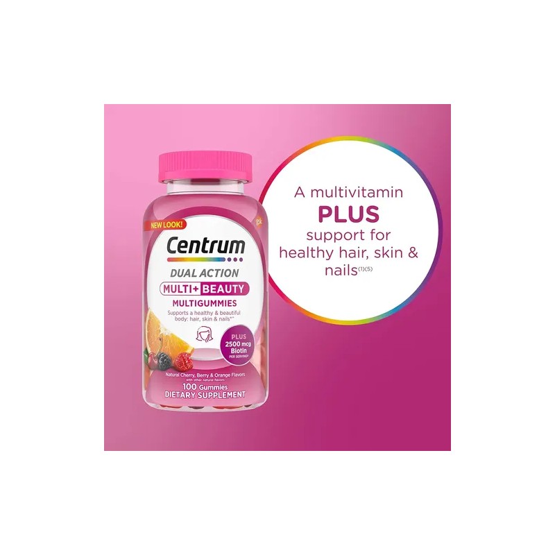 Centrum Multigummies Multi Beauty Cabello Piel Uñas 100 Uni