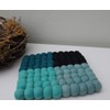 Maharanis Fairtrade Felt Coasters Pot Coasters 4 Shades of Blue