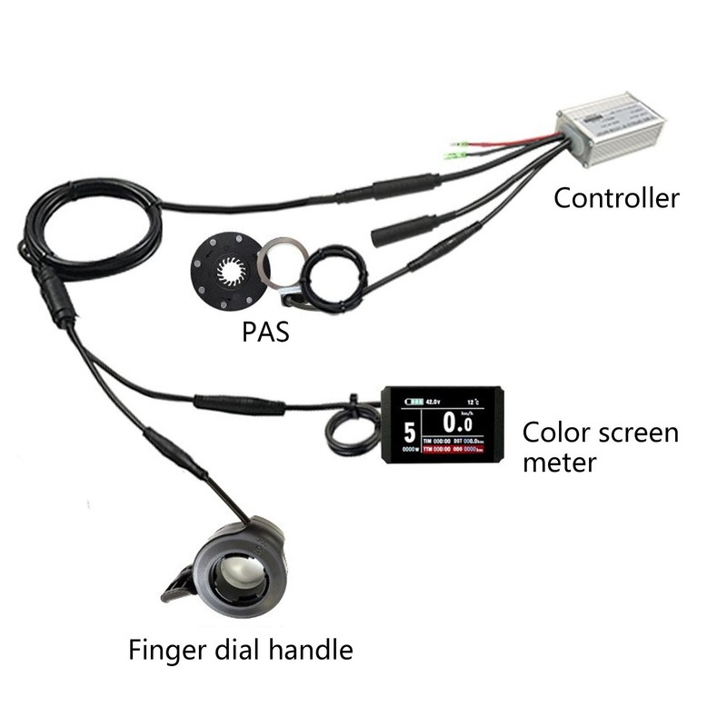 15A Electric Bike Controller Kit Waterproof LCD8H Meter Bicycle Conversion