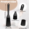 Nogeqi Silicone Turner Spatula, Heat-Resistant Long Flat Spatula, Non Stick