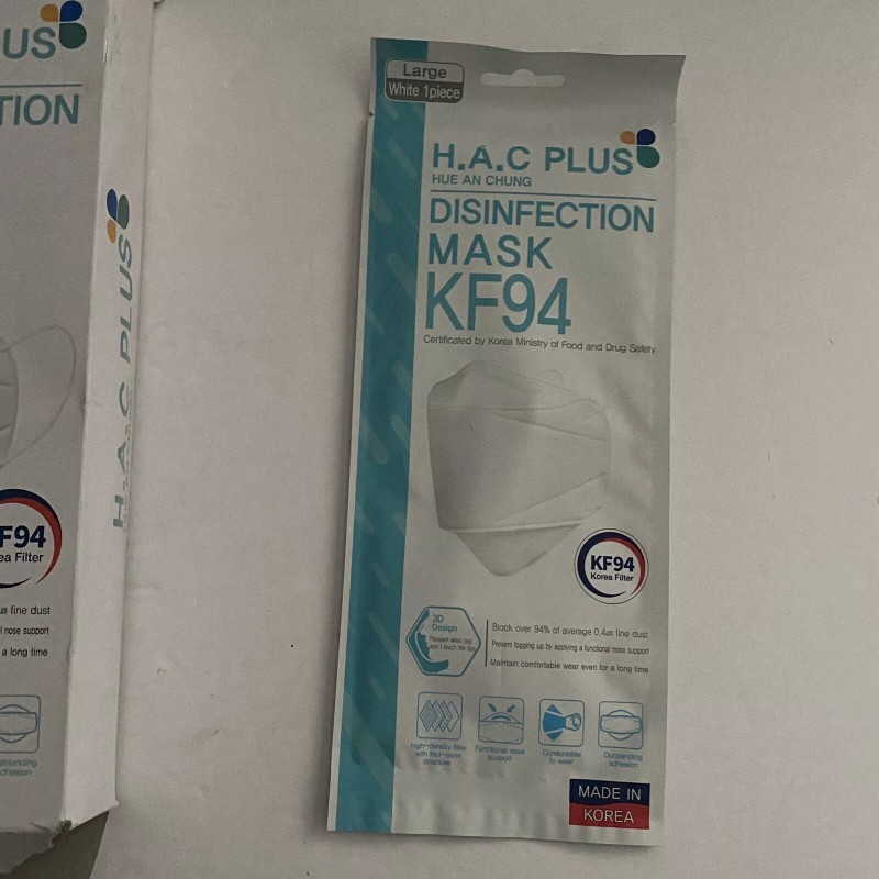 H.A.C PLUS KF94 Disinfection Mask, (Pack of 10) H.A.C Plus