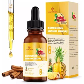 Nutribear Berberine Supplement Liquid Drops, AMPK Activator with Ceylon Cinnamon, Turmeric