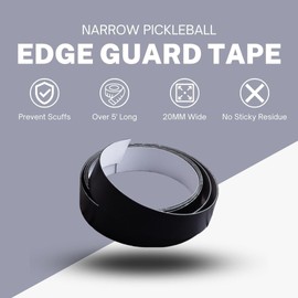 Pickleball Paddle Edge Guard Tape (Black, One Size)