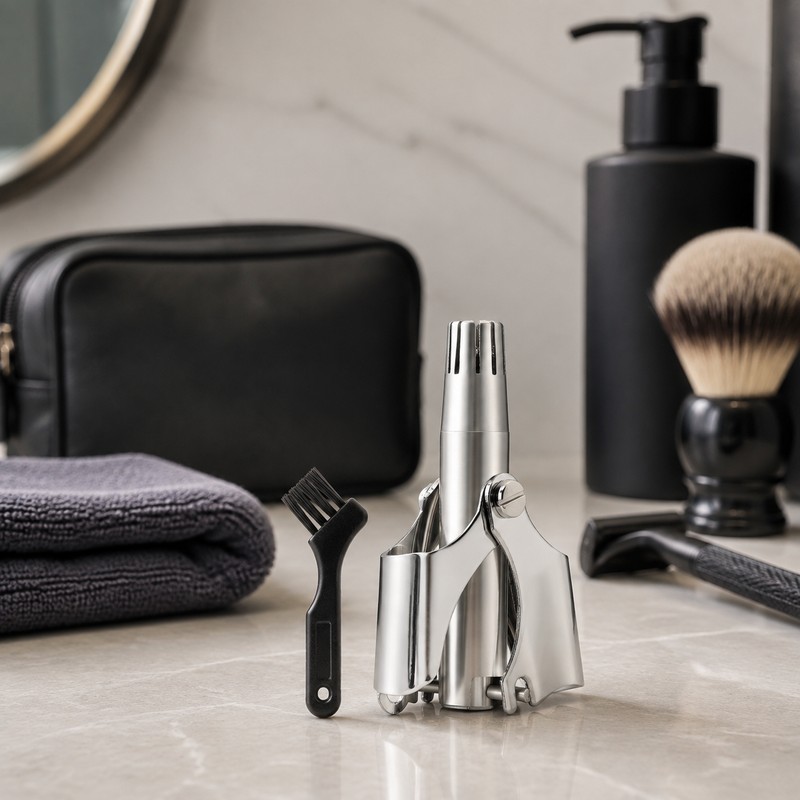 Manual Nose & Ear Hair Trimmer for Grooming – Stainless