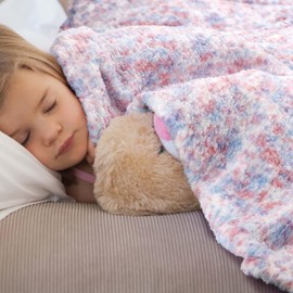 Olivia Rocco Rainbow Throw Teddy Kids Blanket Large Thick Colourful Cosy Super Soft Warm for Bed Sofa Couch 130 x180 cm