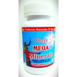 Productos Naturales El Rey Mega Minerals Complex with Amino Acid Chelate (100 tabs)