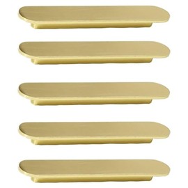 5 Pack Gold Drawer Pulls, 221MM Brushed Gold Cabinet Pulls Kitchen Cabinet Handles Cupboard Handles Modern Pull for Kitchen Cupboard Door