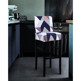 Deisy Dee Stretch Slipcovers Chair Cover for Counter Height Side Chairs Covers Stretch Protectors Pack of 2 C172 (B)