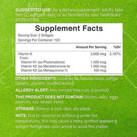 Super K with Advanced K2 Complex (MK-7) 240 gels Vitamin MK4/MK7/K1