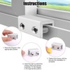 4 Sets Sliding Window Stoppers, Security Window Stops with Pads