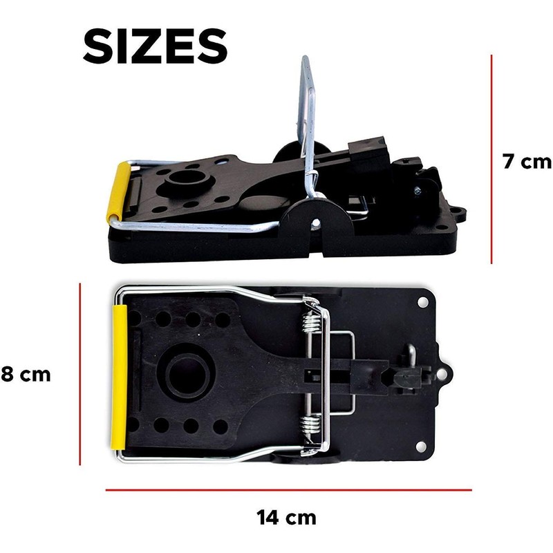 ASPECTEK Large Size Rat Trap, Reusable Rodent Solution, Pack of